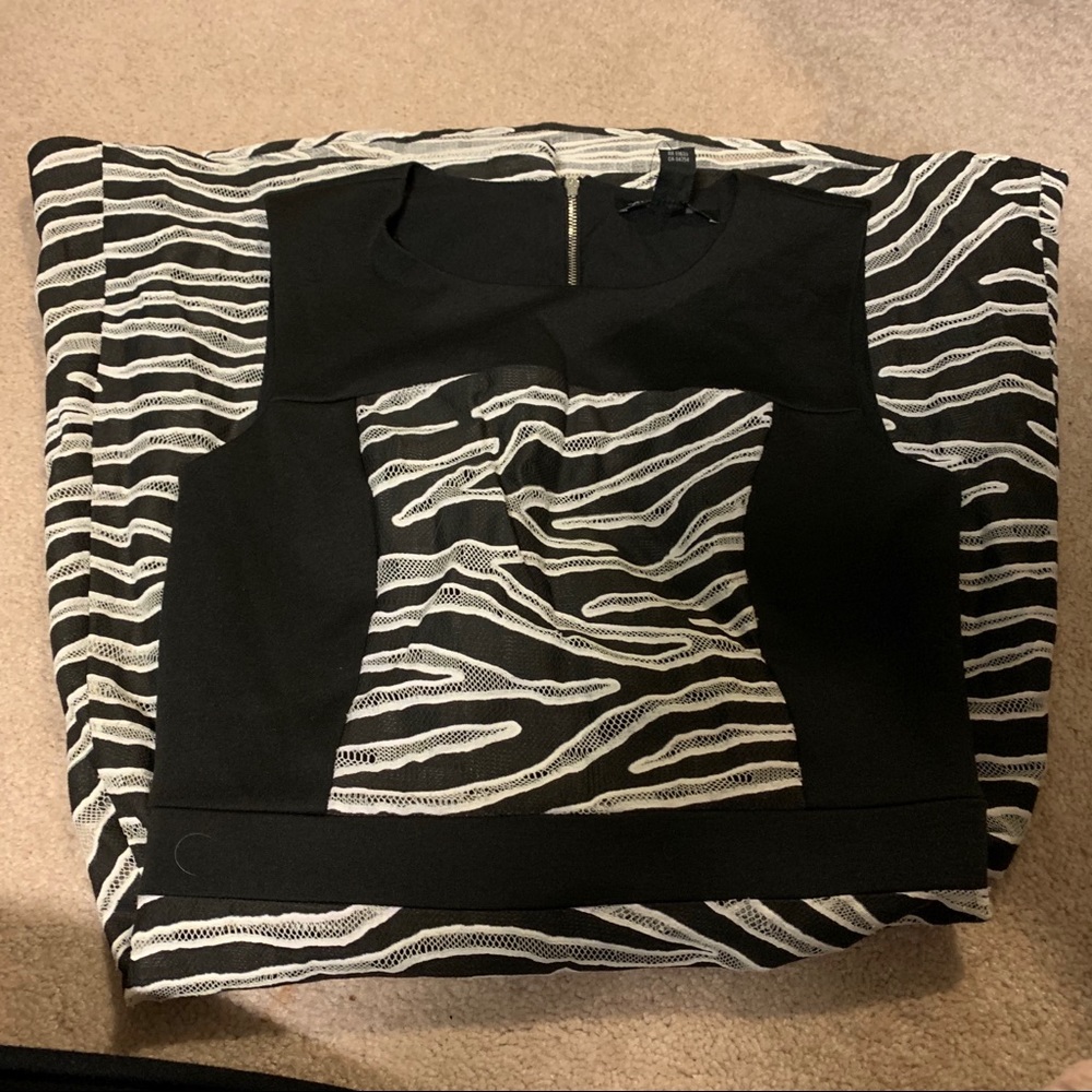 Kenneth Cole Dafny zebra animal print panel dress